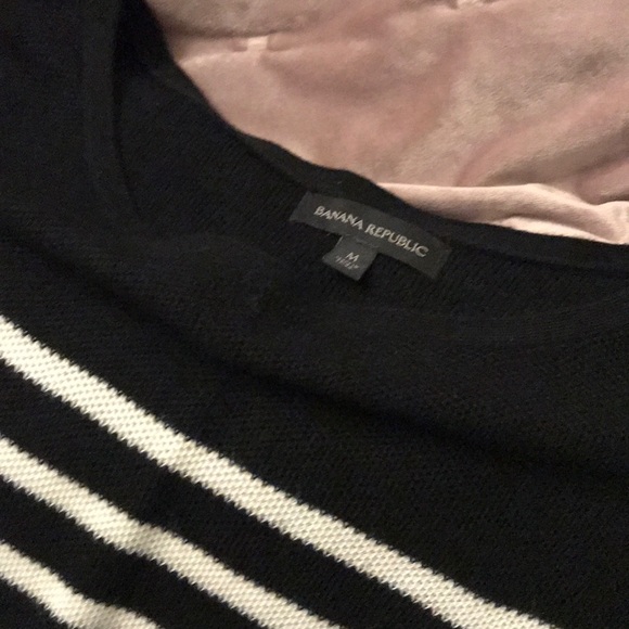 Banana Republic Black & White Striped Sweater - Picture 2 of 3